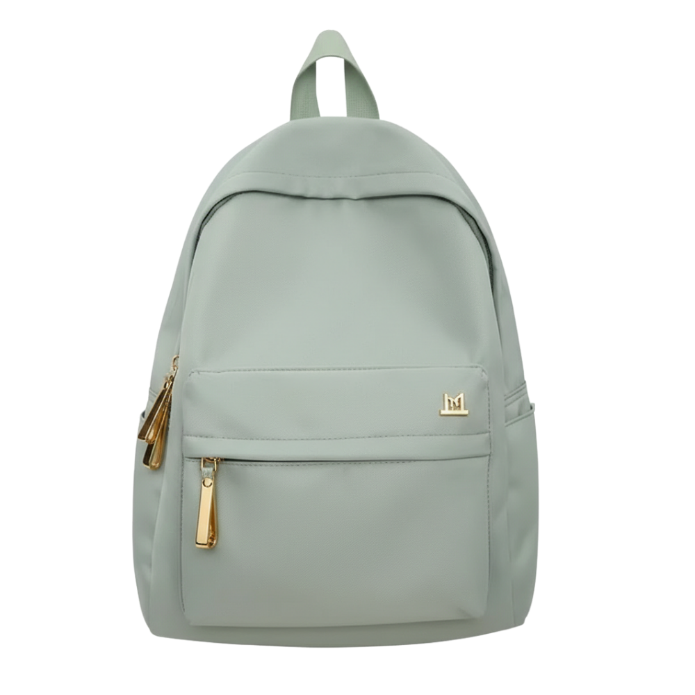 OEM参考製品　レディースリュック　レザー　エメラルドグリーン＆ゴールド